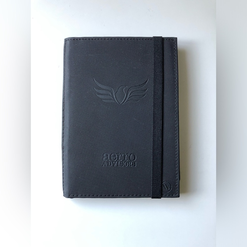 2/$13 Leed's Aerro Advisors Fabric Black Wallet / Card Folio New with Tag